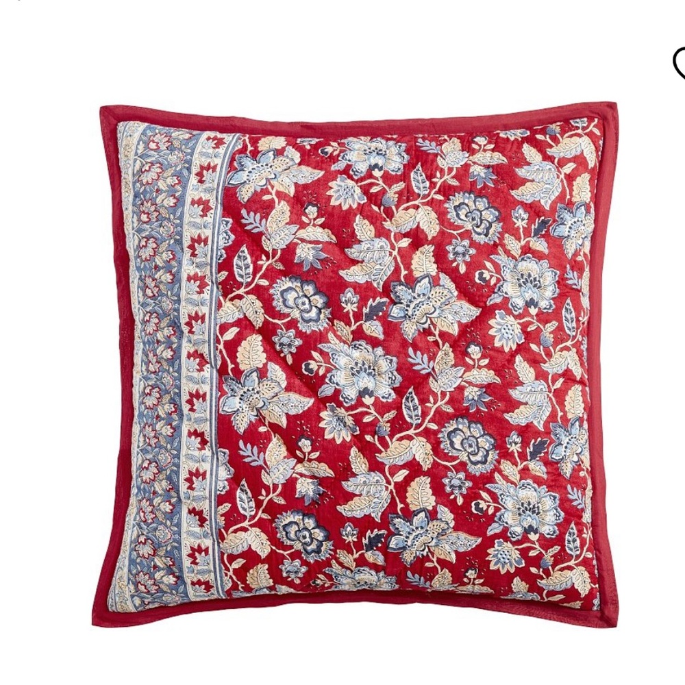 1 Pottery Barn Scarlett Handcrafted Reversible Euro Sham New